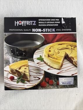Hoffritz Non Stick Spring Form Cake Pan 2 pcs Removable Bottom NIB